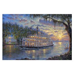 Robert Finale, "Sunset Over Memphis" Hand Signed, Artist Embellished AP Limited Edition on Canvas wi