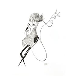 Al Hirschfeld- Original Lithograph on Paper "Mick Jagger"