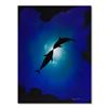 Image 1 : Wyland, "Kissing Seas" Original Oil Painting on Board, Hand Signed with Letter of Authenticity.