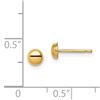 Image 2 : 14k 4 mm Button Post Earrings - 28 mm