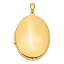 14k Yellow Gold 34 mm Oval Locket Pendant