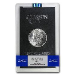 1891-CC Morgan Dollar MS-61 NGC (GSA, VAM-3 Spitting Eagle)