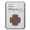 Image 1 : 1852 Large Cent MS-64 NGC (Brown)