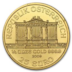 2009 Austria 1/4 oz Gold Philharmonic BU