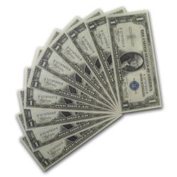 1935-A $1.00 Silver Certificate CU (10 Consecutive Notes)