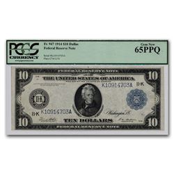 1914 (K-Dallas) $10 FRN CU-65 PPQ PCGS