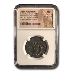 Roman Rule Mysia Pergamon AR Cistophorus (133-67 BC) MS NGC