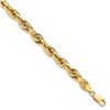 Image 2 : 14k Yellow Gold 7.0 mm Semi-Solid Rope Chain - 8 in.
