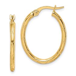 14k Yellow Gold Hoop Earrings - 25 mm