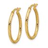 Image 2 : 14k Yellow Gold Hoop Earrings - 25 mm