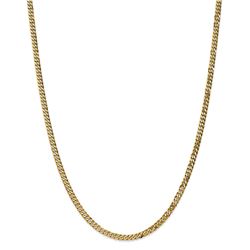14k 3.2 mm Beveled Curb Chain Necklace - 24 in.