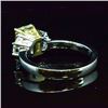 Image 3 : Natural 2.72 CTW Emerald Canary Light Yellow 3-Stone Diamond Ring 14KT Two-tone