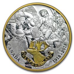2018 Canada 1 oz Silver $20 WWI Allied Forces: Newfoundland