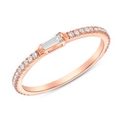 Natural 0.52 CTW Royalty Marquise & Round Diamond Ring 14KT Rose Gold