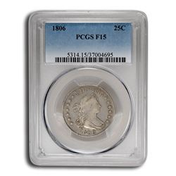 1806 Draped Bust Quarter Fine-15 PCGS