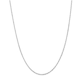 14k White Gold 1.1 mm Singapore Chain Necklace - 24 in.