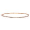 Image 1 : Natural 1.02 CTW Stackable Diamond Bangle Bracelet 14KT Rose Gold