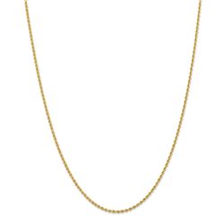 14k Yellow Gold 2 mm Regular Rope Chain - 26 in.