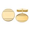 Image 1 : 14k Yellow Gold Cuff Links - Stripes