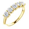 Image 1 : Natural 1.02 CTW Round Cut 5-Stone Diamond Ring 18KT Yellow Gold