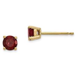 14k 4 mm Garnet Earrings