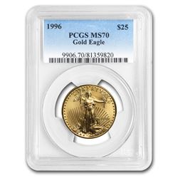 1996 1/2 oz Gold American Eagle MS-70 PCGS