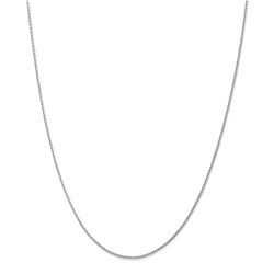 14K White Gold 1.5 mm Round Diamond Cut Wheat Chain - 22 in.