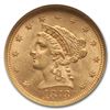Image 2 : 1873 $2.50 Liberty Gold Quarter Eagle MS-62 NGC (Open 3)