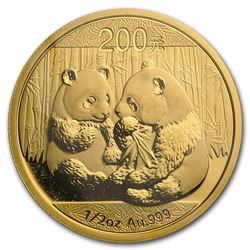2009 China 1/2 oz Gold Panda BU (Sealed)