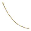 Image 2 : 14K Two-tone Polished Fancy Alternate Link Bracelet - 7.5 in.
