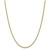 Image 1 : 14k Gold 2 mm Semi-solid 3-Wire Wheat Chain Necklace - 20 in.