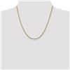 Image 2 : 14k Gold 2 mm Semi-solid 3-Wire Wheat Chain Necklace - 20 in.