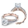 Image 4 : Natural 1.42 CTW Verragio Parisian D-108 Round Cut Engagement Ring 14KT Two Tone