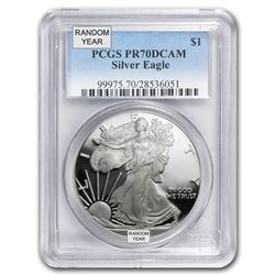 1 oz Proof Silver American Eagle PR-70 PCGS (Random Year)