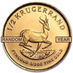 South Africa 1/2 oz Gold Krugerrand (Random Year)
