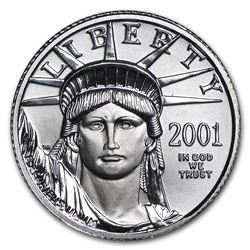 2001 1/10 oz Platinum American Eagle BU