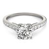 Image 1 : Natural 0.75 ctw Diamond Solitaire Ring 14k White Gold