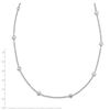 Image 2 : 14K White Polished & D/C w/2 in ext Hearts Necklace - 17.5 in.