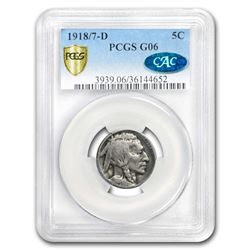1918/7-D Buffalo Nickel Good-6 PCGS (CAC)
