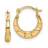 Image 1 : 14k Yellow Gold Hoop Earrings - 17 mm