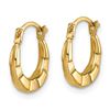 Image 2 : 14k Yellow Gold Hoop Earrings - 17 mm