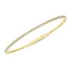 Image 1 : Natural 1.02 CTW Stackable Diamond Bangle Bracelet 18KT Yellow Gold