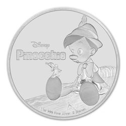 2018 Niue 1 oz Silver $2 Disney Pinocchio