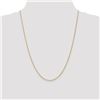 Image 2 : 14k Gold 1.3 mm Heavy-Baby Rope Chain Necklace - 24 in.