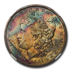 1904-O Morgan Dollar MS-63* NGC CAC *(Beautiful Toning)