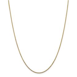 14k Yellow Gold 1.45 mm Solid Diamond Cut Cable Chain - 26 in.