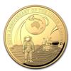 Image 1 : 2019 AUS 1 oz Gold $100 Apollo 11 Moon Landing Domed Proof