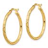 Image 2 : 14k Yellow Gold Hoop Earrings - 2x26 mm