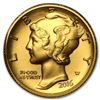 Image 1 : 2016-W 1/10 oz Gold Mercury Dime Centennial (w/OGP)