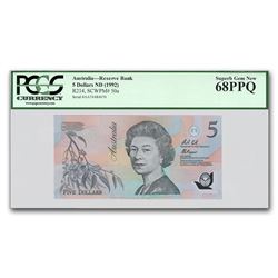 1992 Australia 5 Dollars CU-68 PPQ PCGS